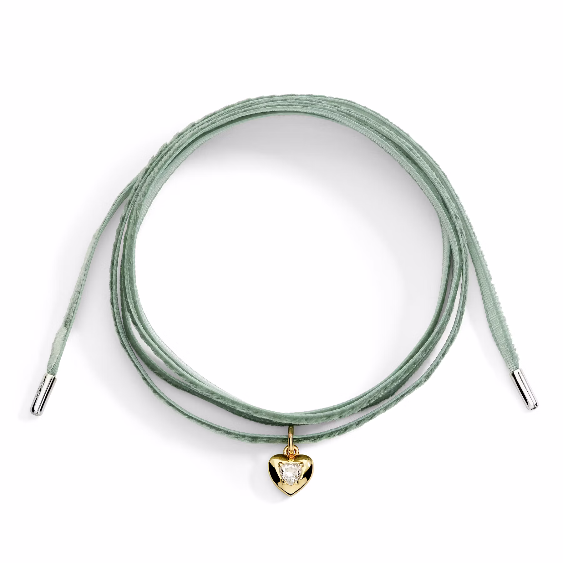 Ciondolo Cuore Oro Giallo e Zaffiro Sintetico | Dodo - immagine 2