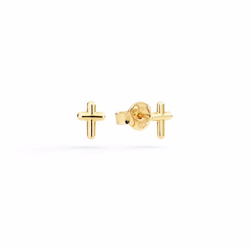 Orecchini midi stud croce | Dodo