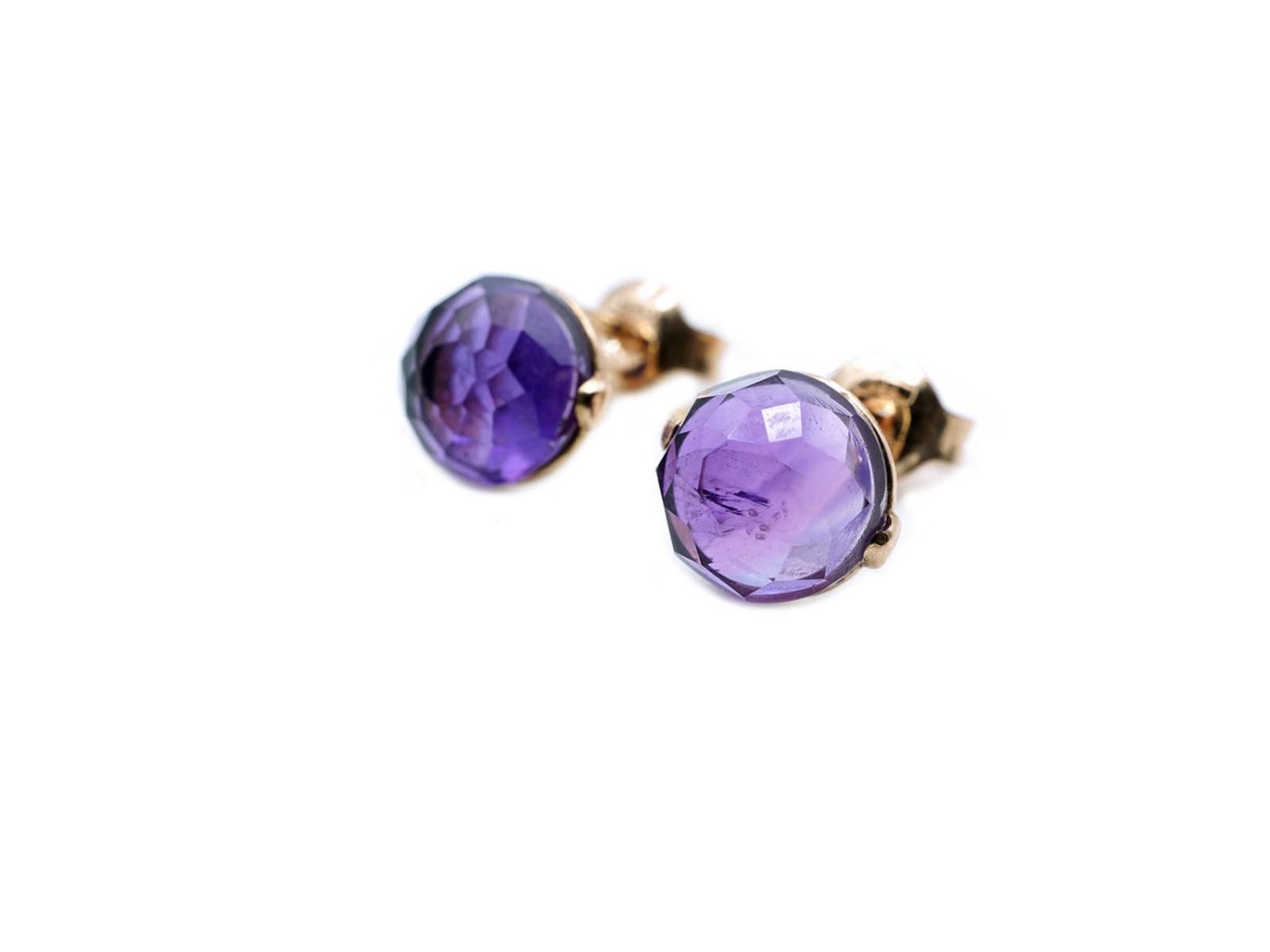 Orecchini Zabette in oro rosa 18Kt con Ametista | Mimí