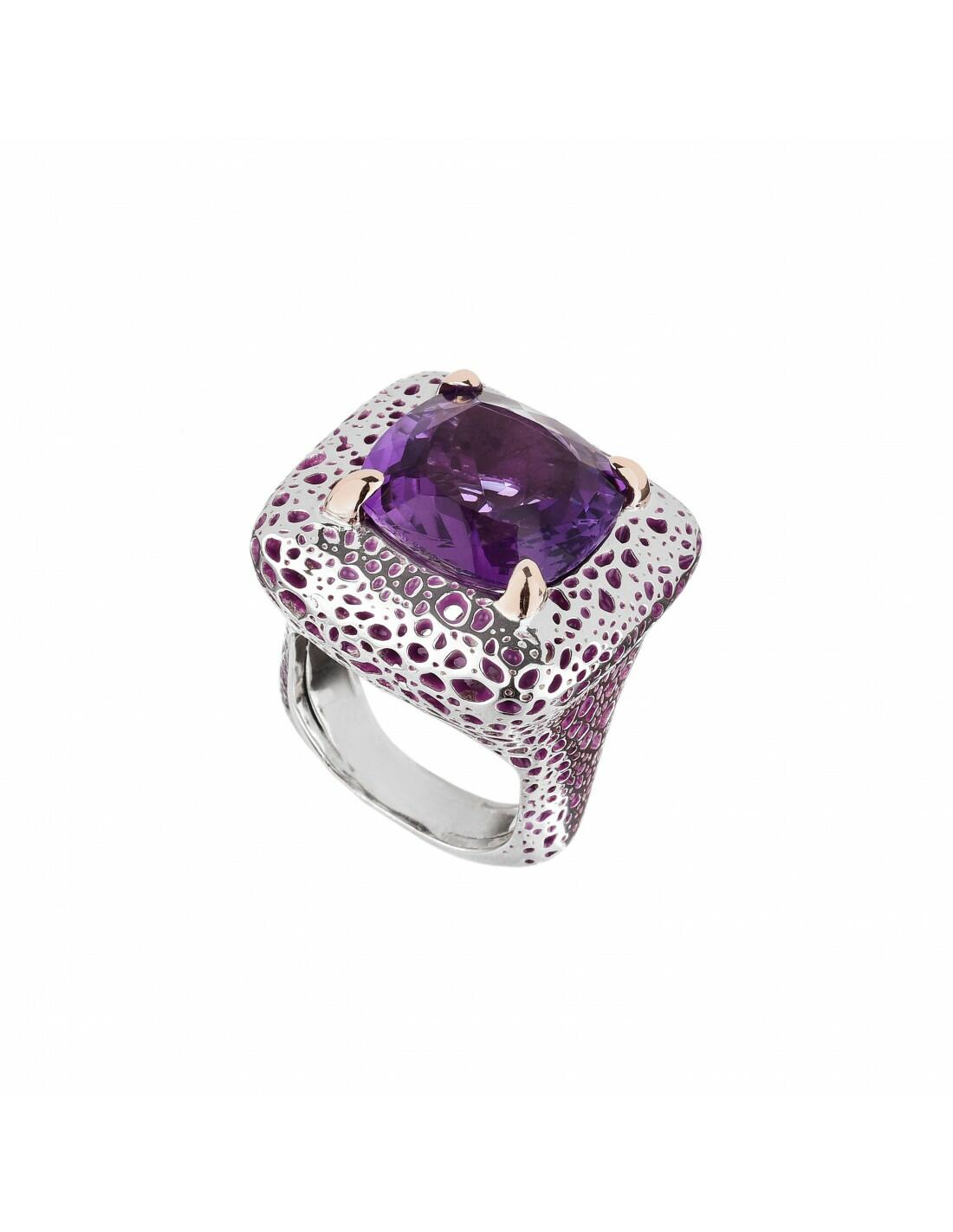 Anello Vulcanica con ametista | Mimí