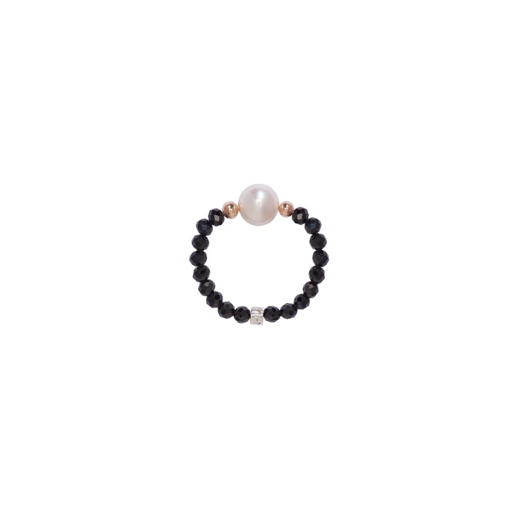 Anello Elastica con spinello nero | Mimí