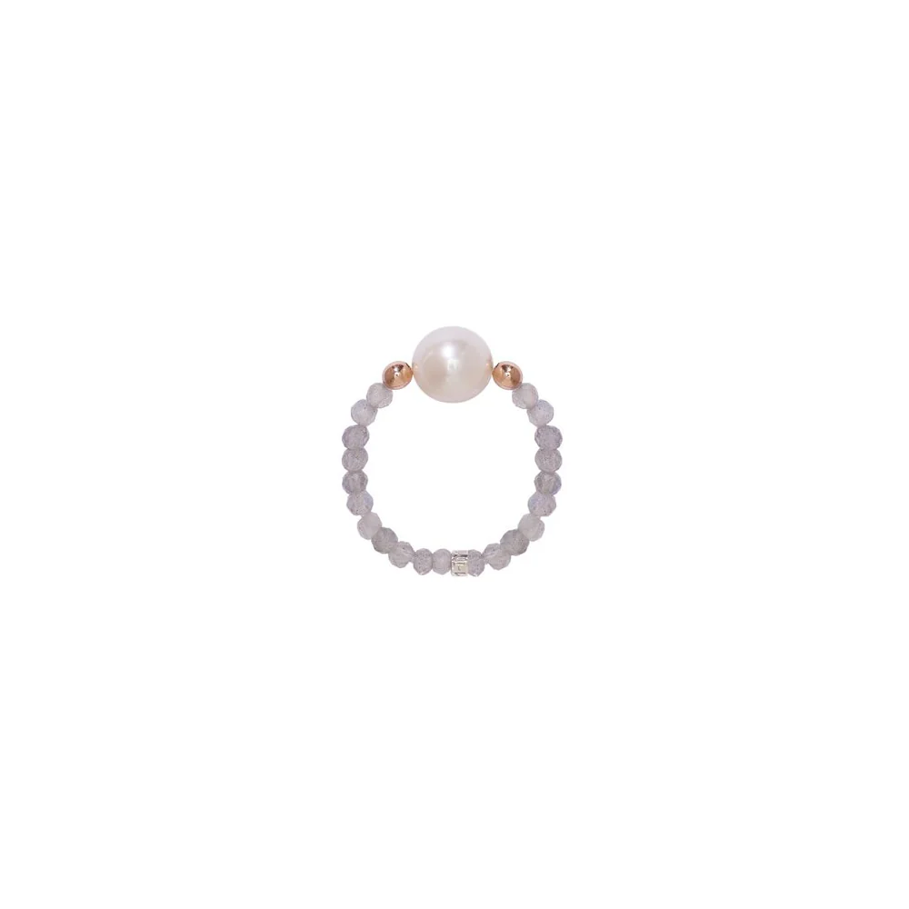 Anello Elastica con labradorite | Mimí