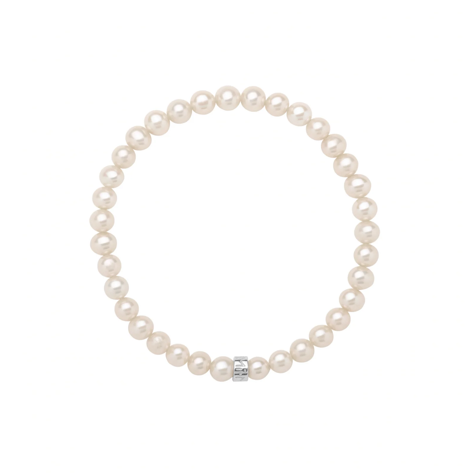 Bracciale Elastica con perle bianche | Mimí