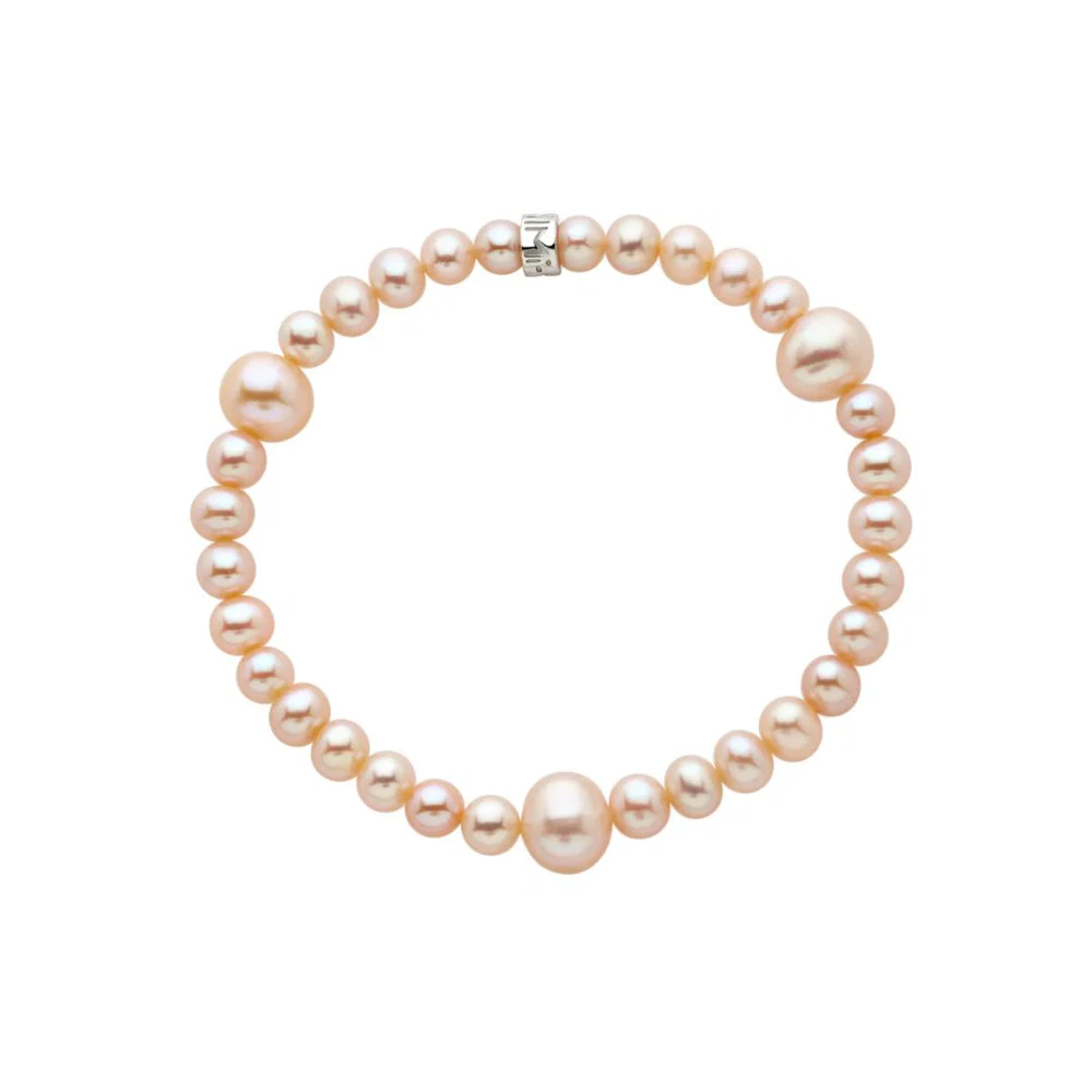 Bracciale Elastica con perle rosa di varie dimensioni | Mimí