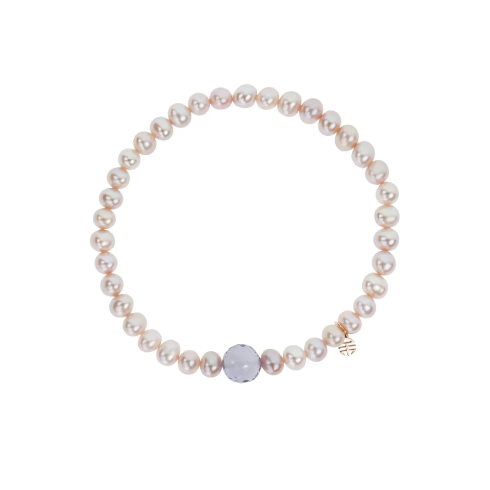 Bracciale Elastica con perle e ametista | Mimí