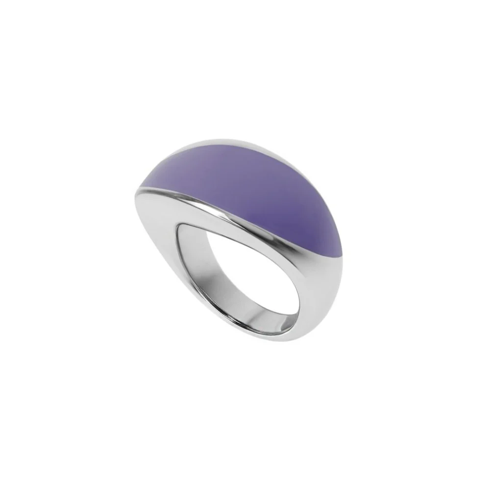 Anello Dune in argento con smalto viola | Mimí