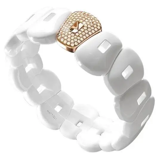 Bracciale Puzzle in ceramica bianca | Mattioli