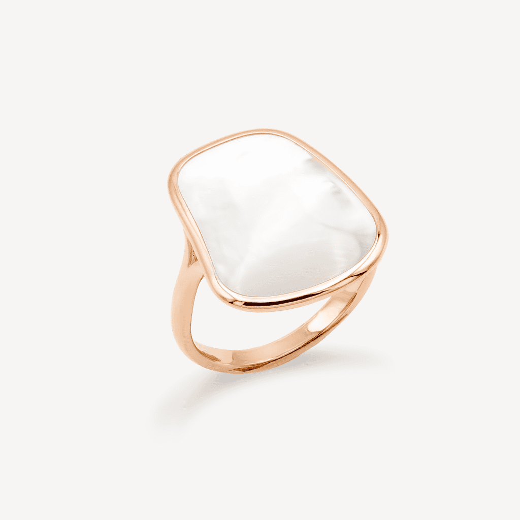 Anello Puzzle Solo in oro rosa e madreperla naturale | Mattioli
