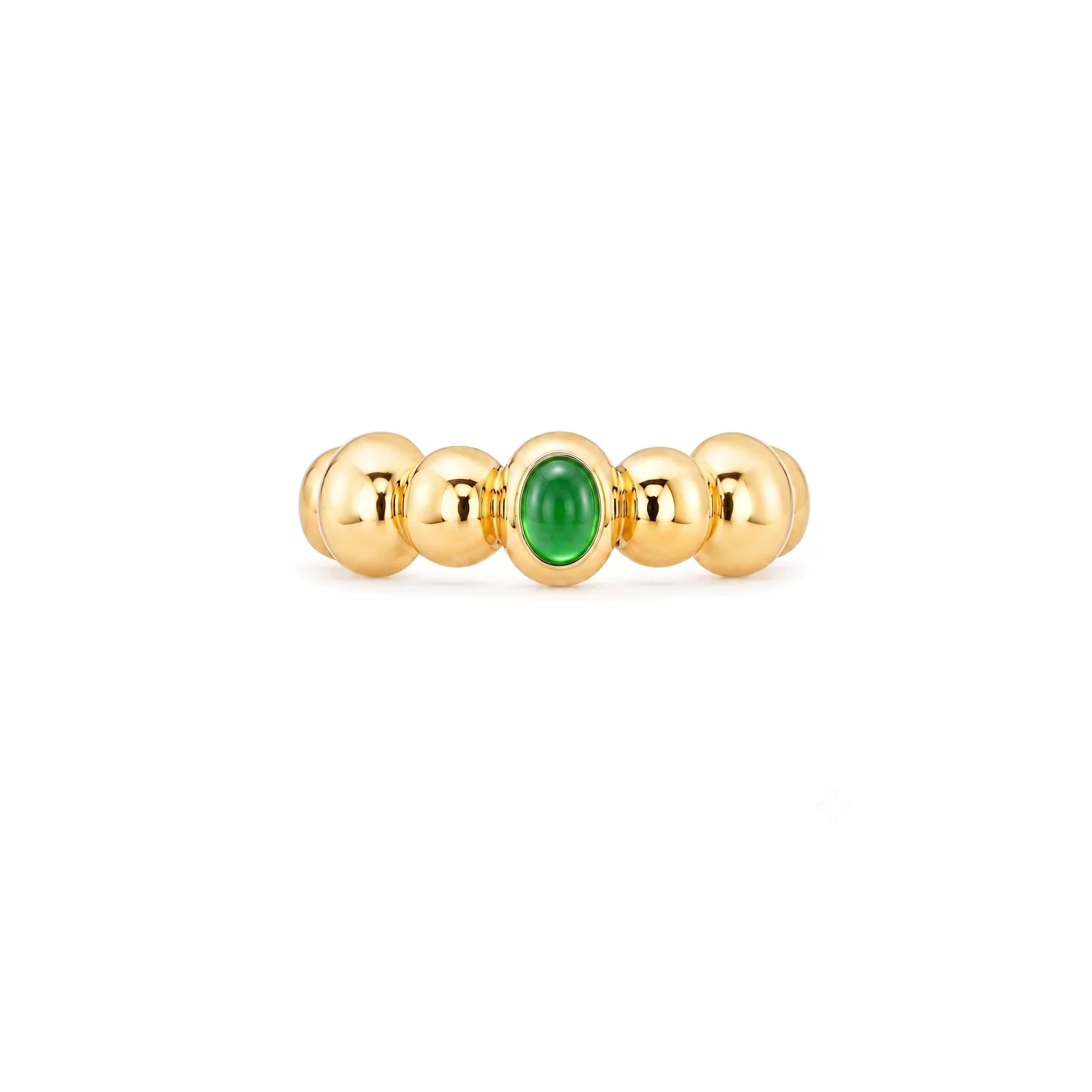 Anello Ritratto baby con giada verde | Les Lulú
