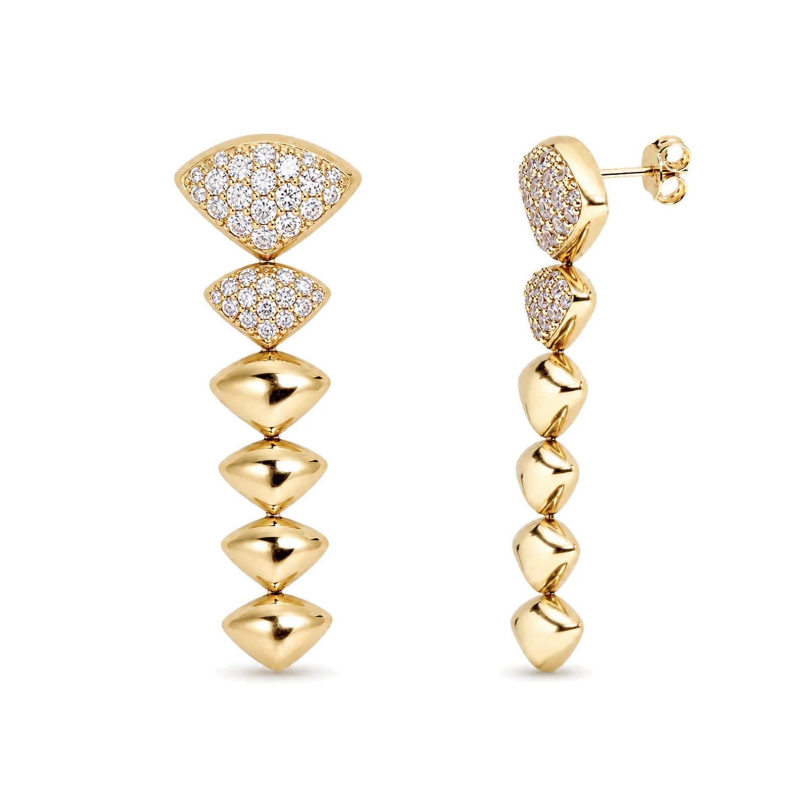 Orecchini Vela con pavé di diamanti | Les Lulú