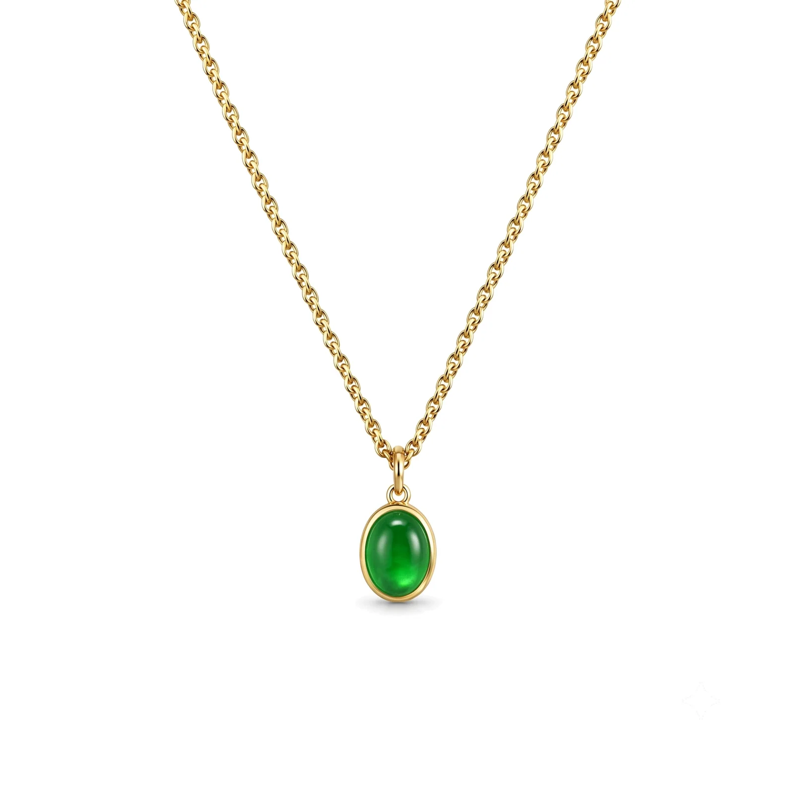 Pendente Ritratto con giada verde | Les Lulú